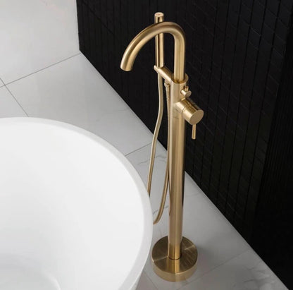 Woodbridge Freestanding Bath Faucet with Hand shower 43.88”- Gold
