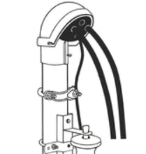 BRONZE GROUND CLAMP FOR SERVICE MAST